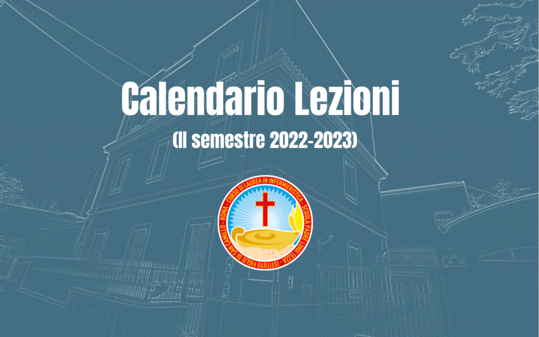 Lezioni Secondo Semestre II 2022-2023